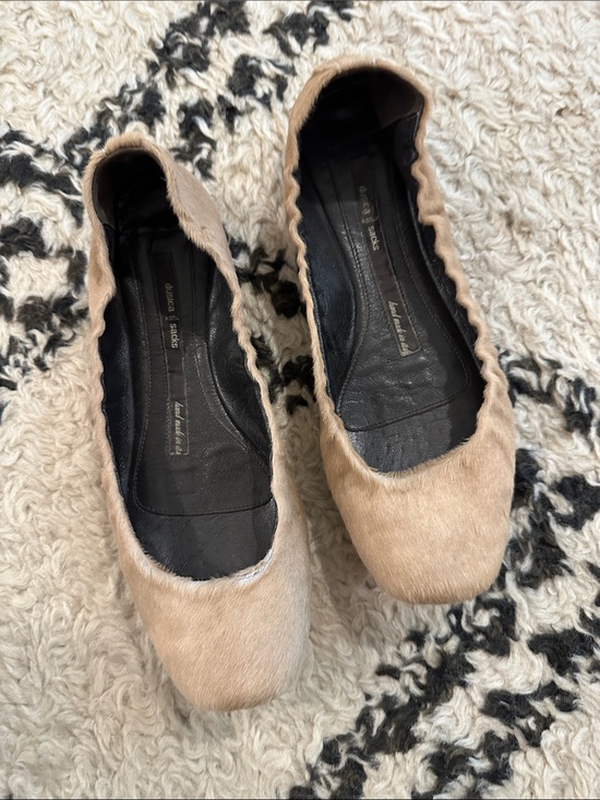 dusica sacks Shoes - discos and sacks Neutral Beige fur Ballet Flats - Women's Slip-On Flat